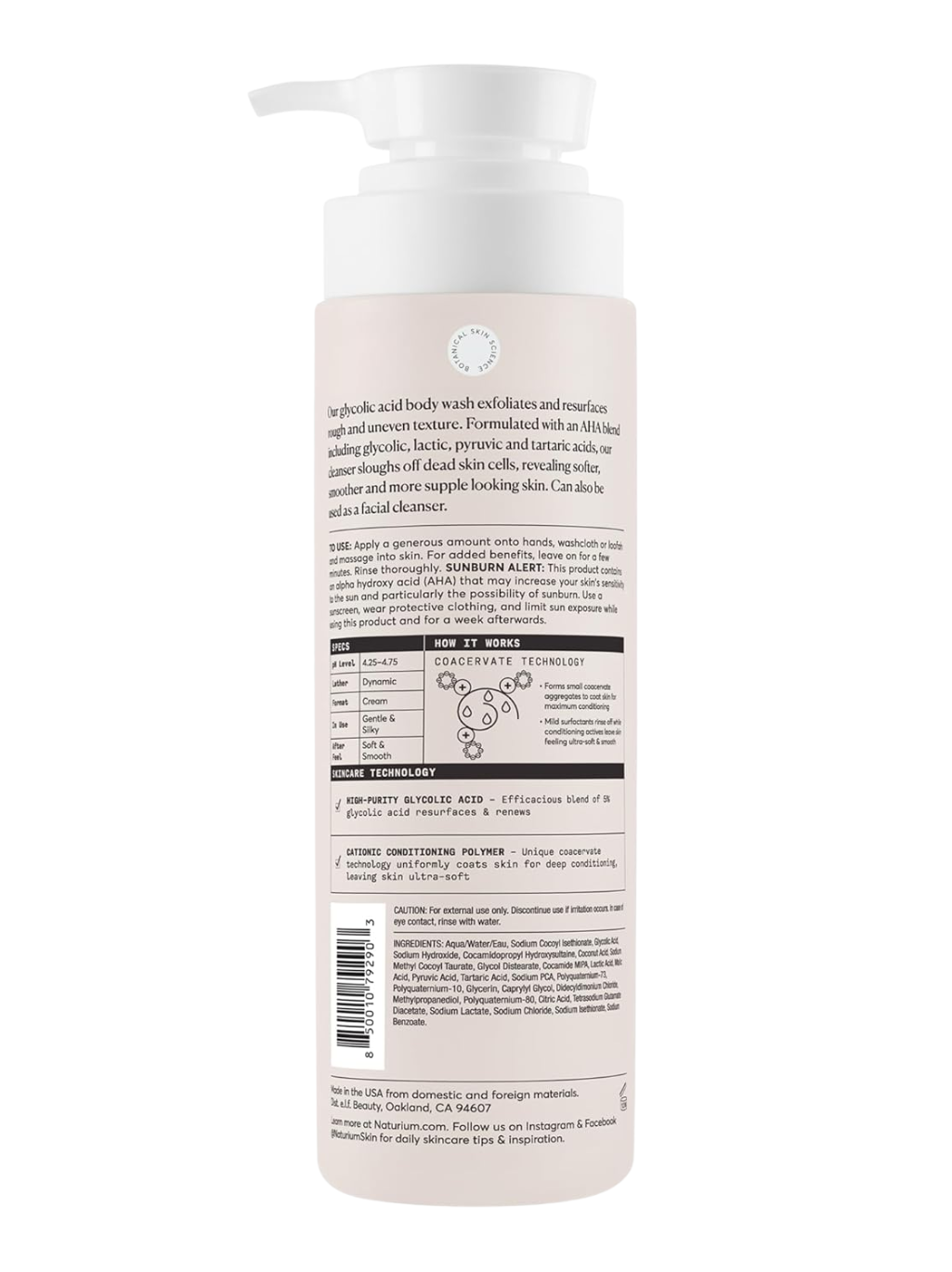 Naturium The Smoother Glycolic Acid Body Wash 500ml