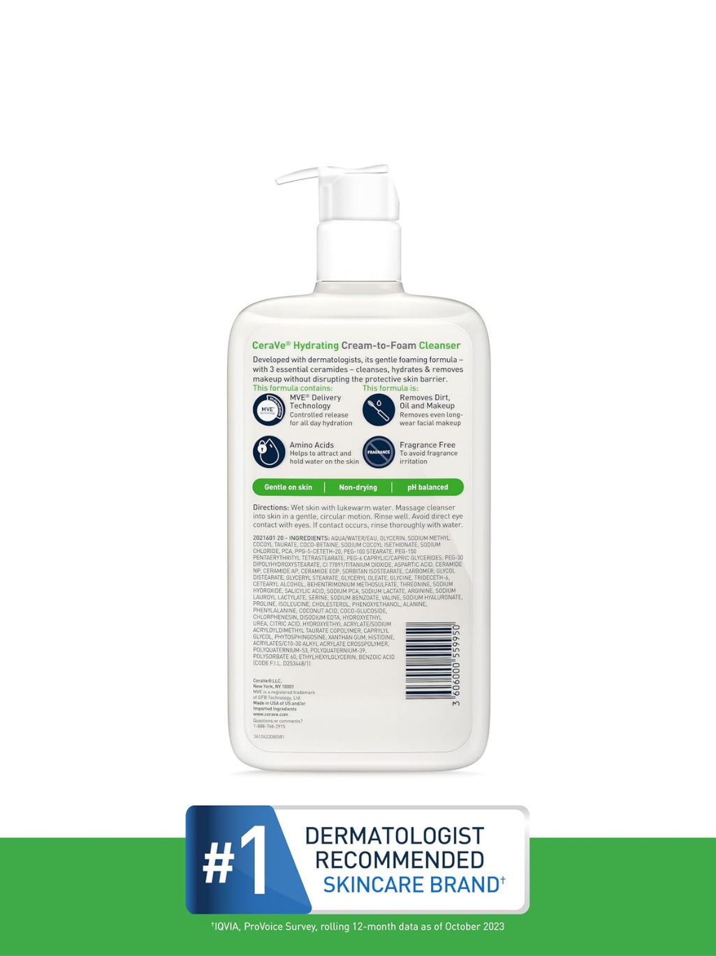 CeraVe Hydrating Cream to Foam 236ml