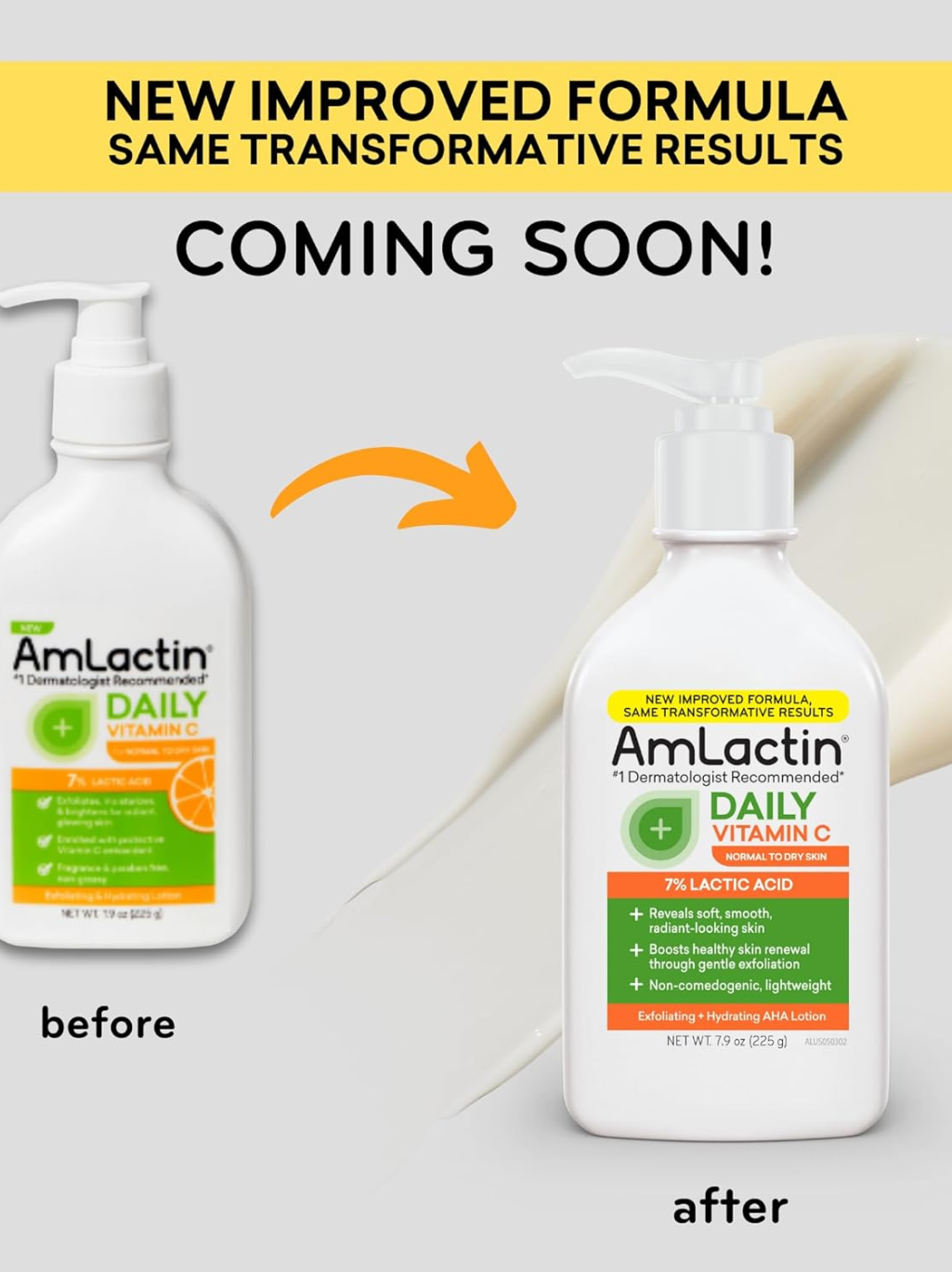 AmLactin Daily Nourish VitaminC 7% Lactic Acid 236ml