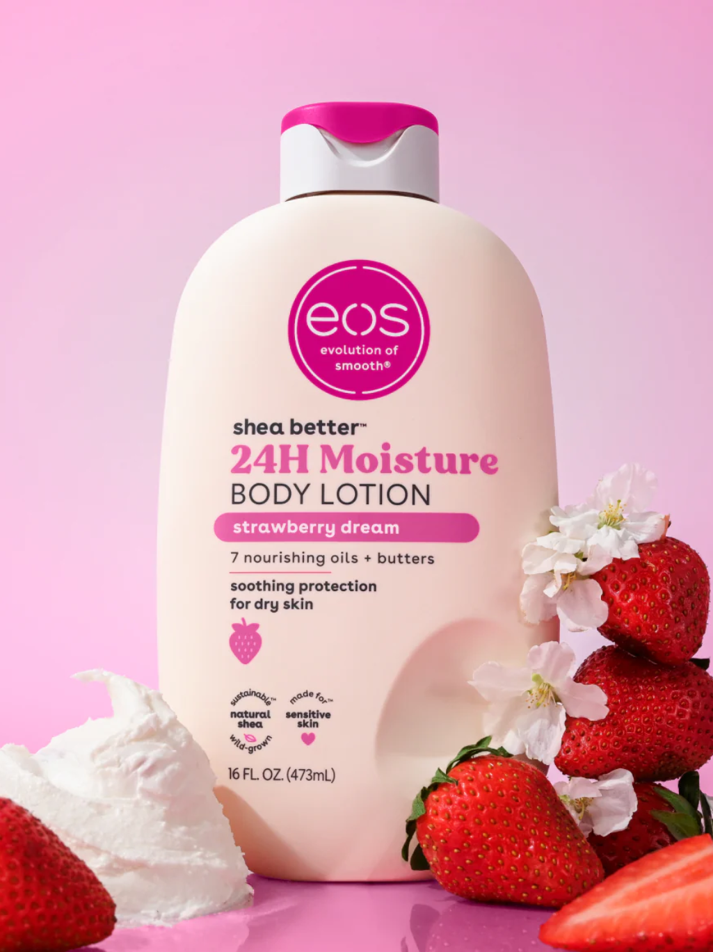 Eos Shea Better Strawberry Dream Body Lotion 473ml