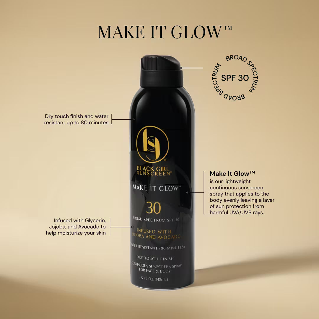 Black Girl Sunscreen Make It Glow Sunscreen Spray For Face And Body 173ml