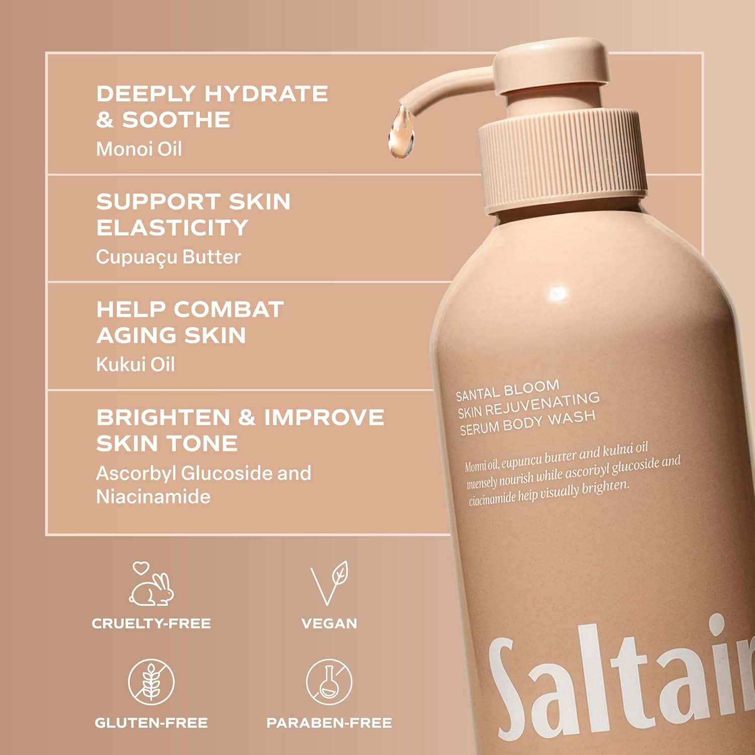 Saltair Santal Bloom Skin Rejuvenating Serum Body Wash 500ml