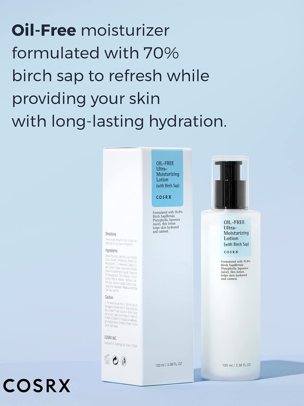 COSRX Oil-Free Ultra-Moisturizing Lotion (with Birch Sap)100ml