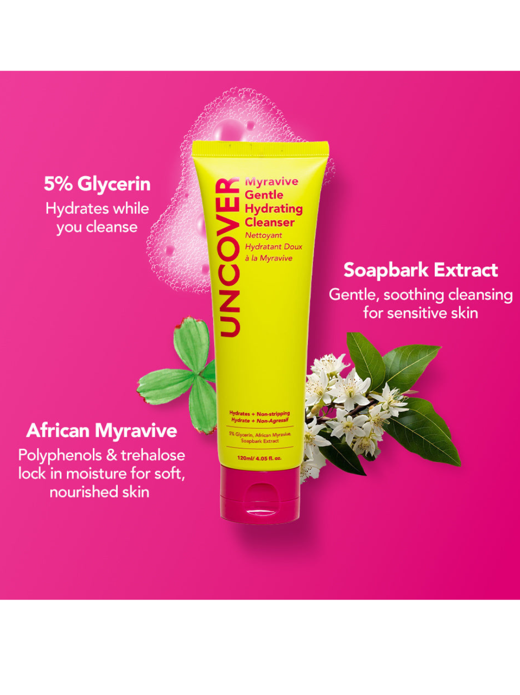 Uncover Myravive Gentle Hydrating Cleanser
