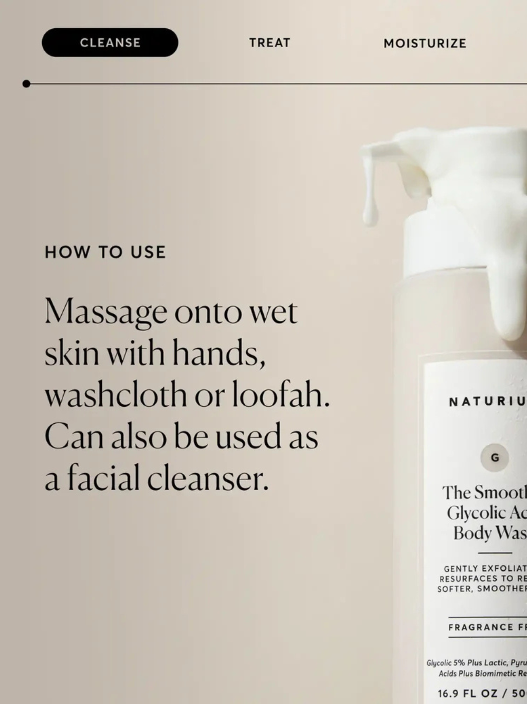 Naturium The Smoother Glycolic Acid Body Wash 500ml