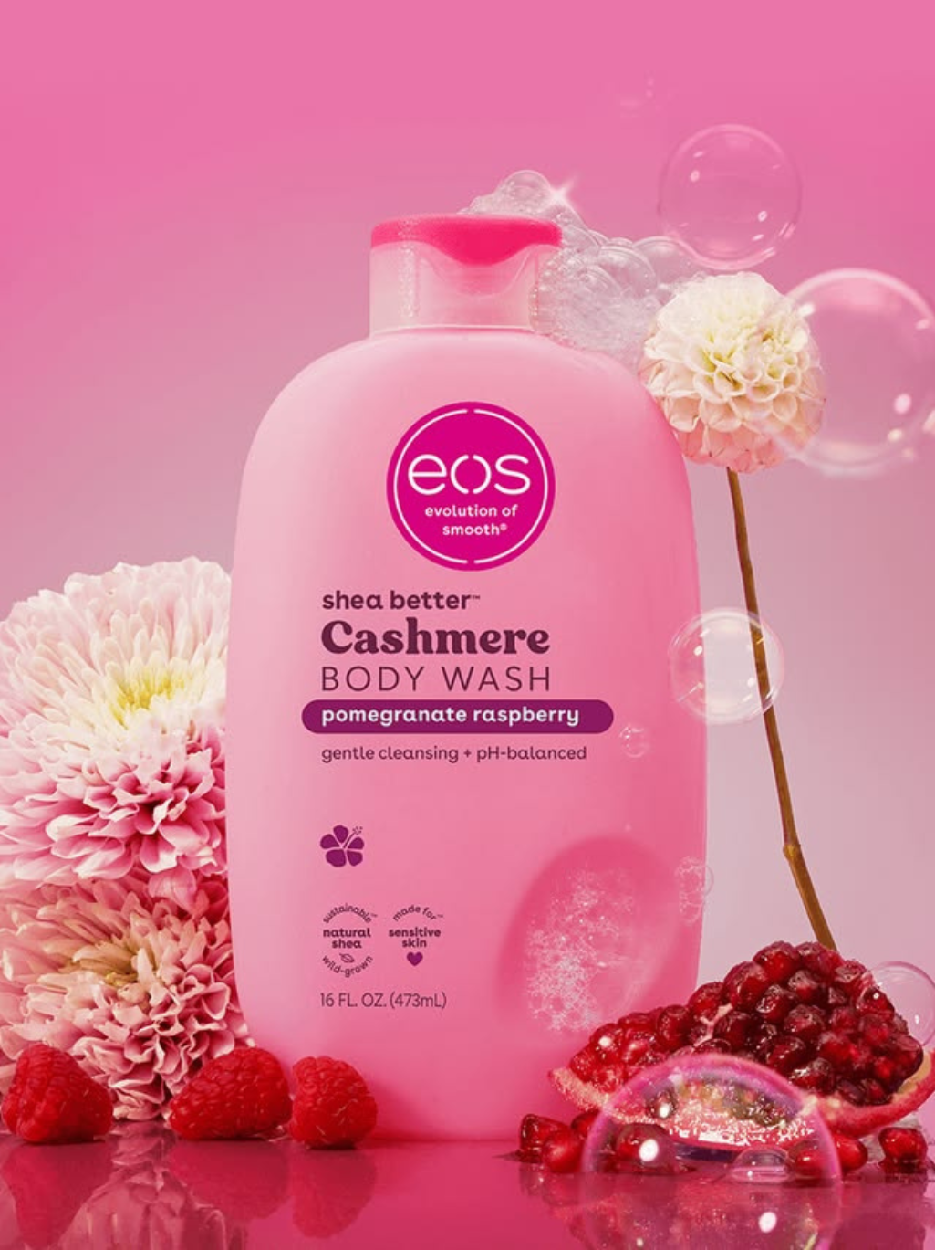 EOS  Cashmere Body Wash- Pomegranate Raspberry