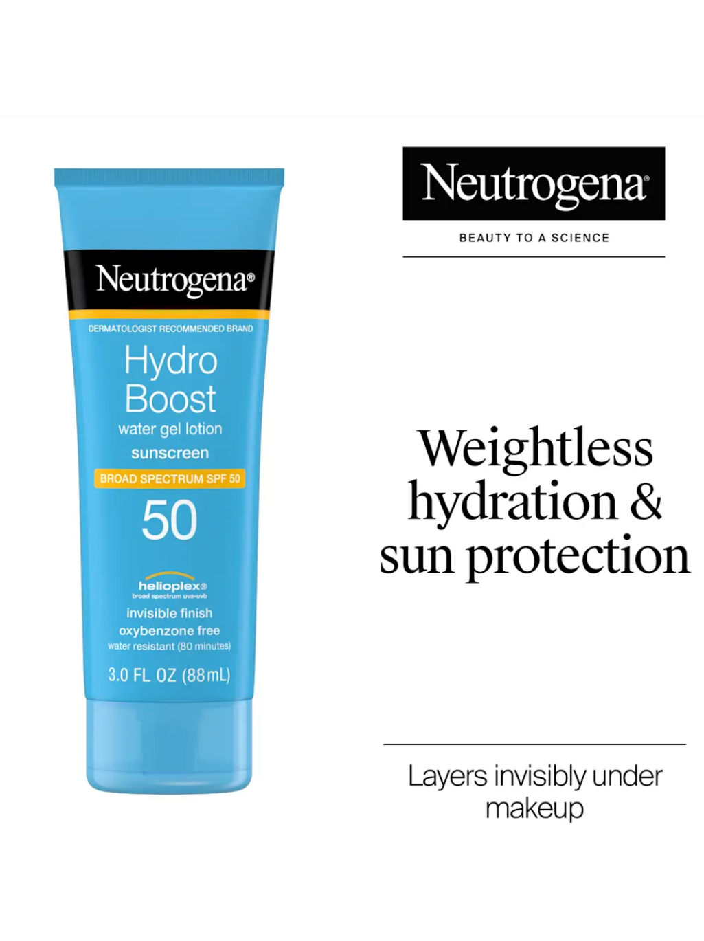 Neutrogena Hydro Boost Water Gel Lotion Sunscreen 50 88ml
