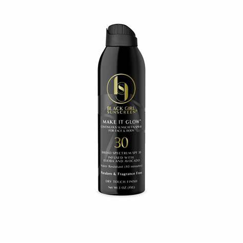 Black Girl Sunscreen Make It Glow Sunscreen Spray For Face And Body 173ml