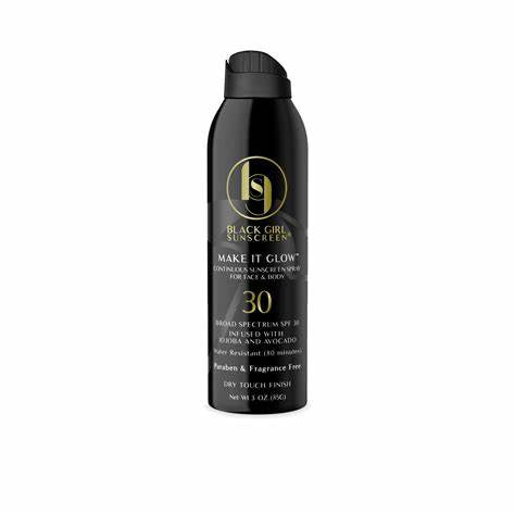 Black Girl Sunscreen Make It Glow Sunscreen Spray For Face And Body