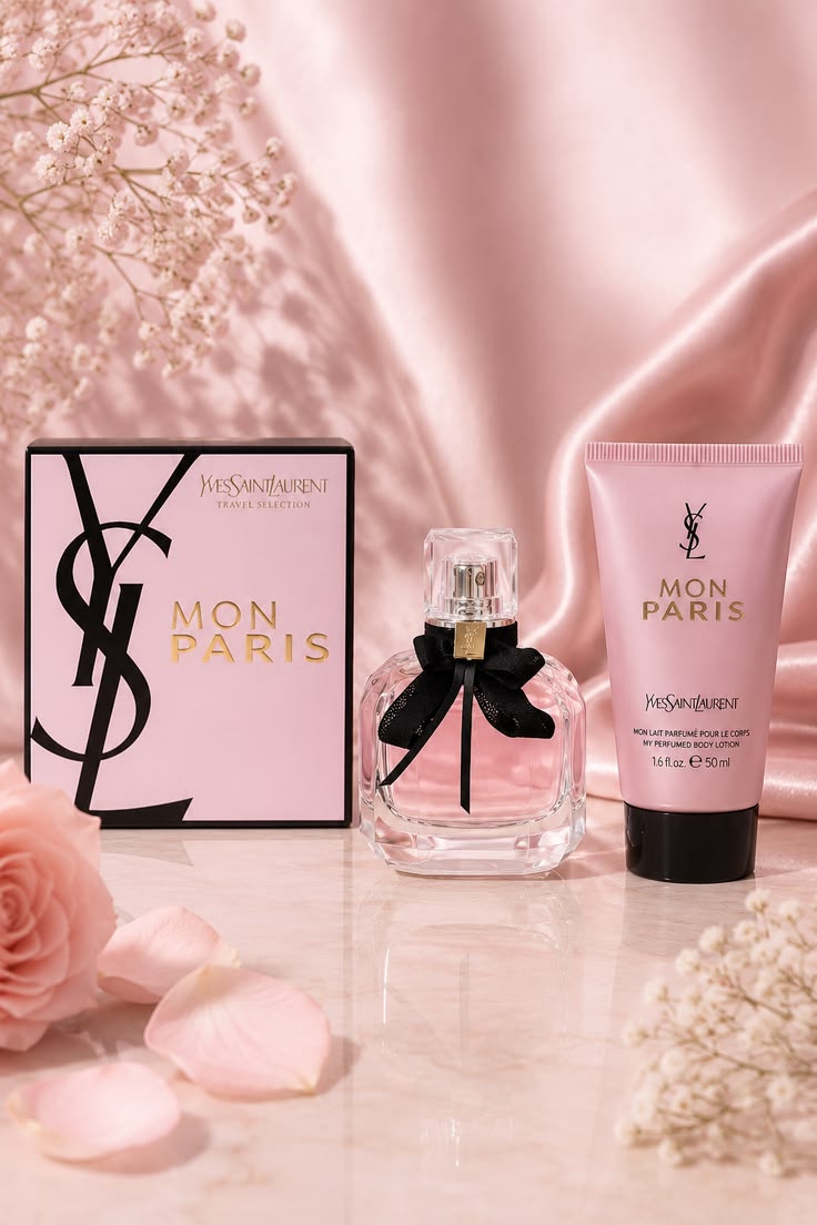 YSL Mon Paris EDP Women's Gift Set Spray (50ml) with Perfumed Body Lotion